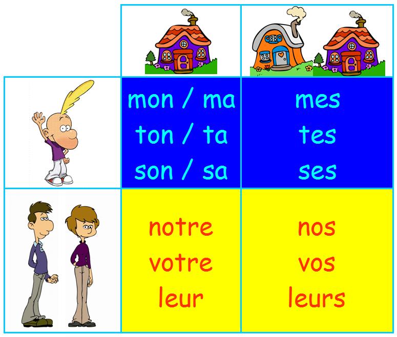 Les adjectifs possessifs Les adjectifs possessifs